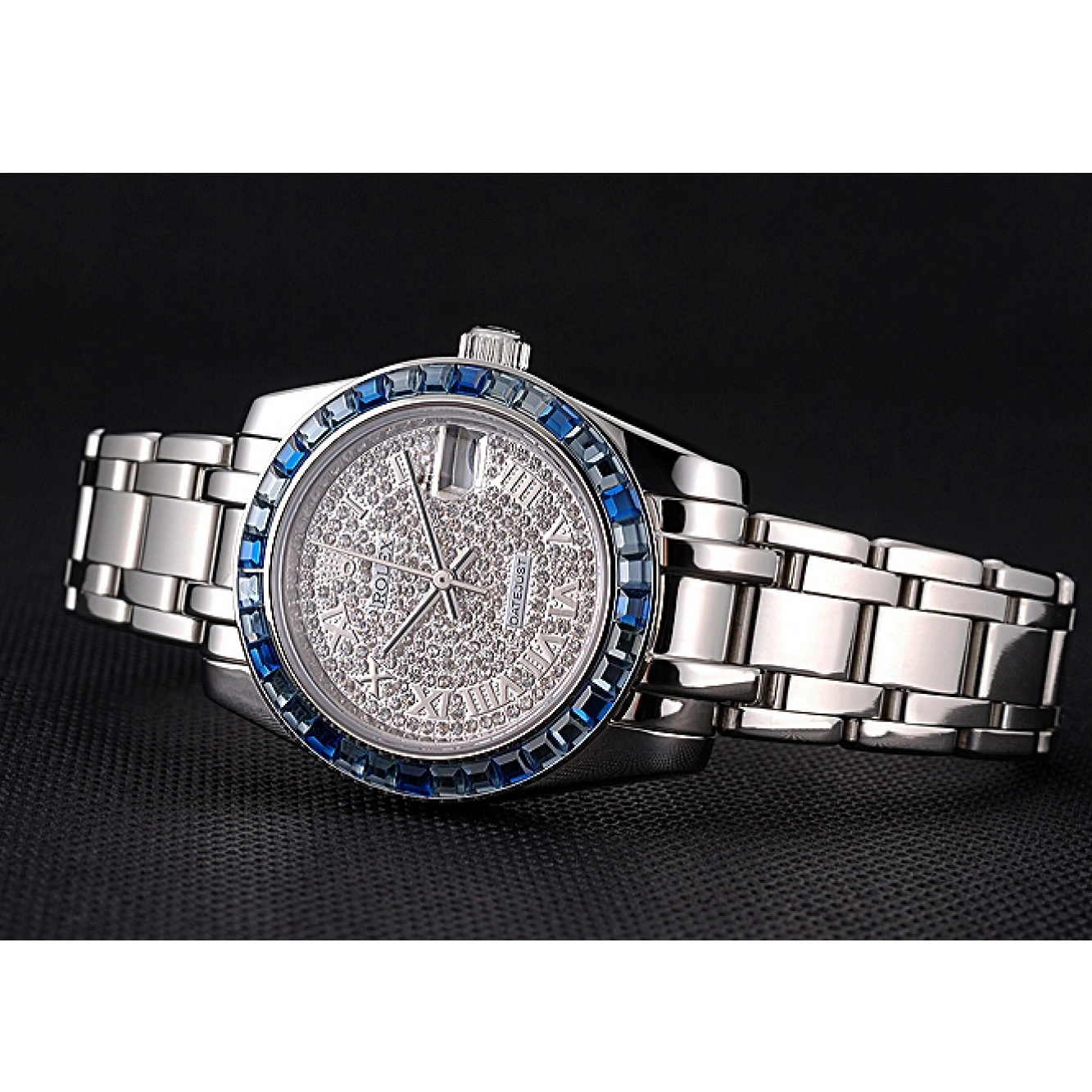 Good Copy Rolex Watches Case Dial Blue And Bracelet Rolex Jewels 622834 Datejust Stainless Bezel Diamond Steel 0711